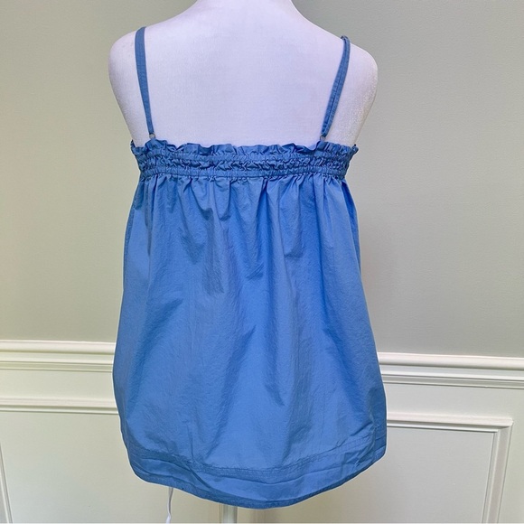 Banana Republic 100% Cotton Smocked Top Size M - Picture 3 of 7